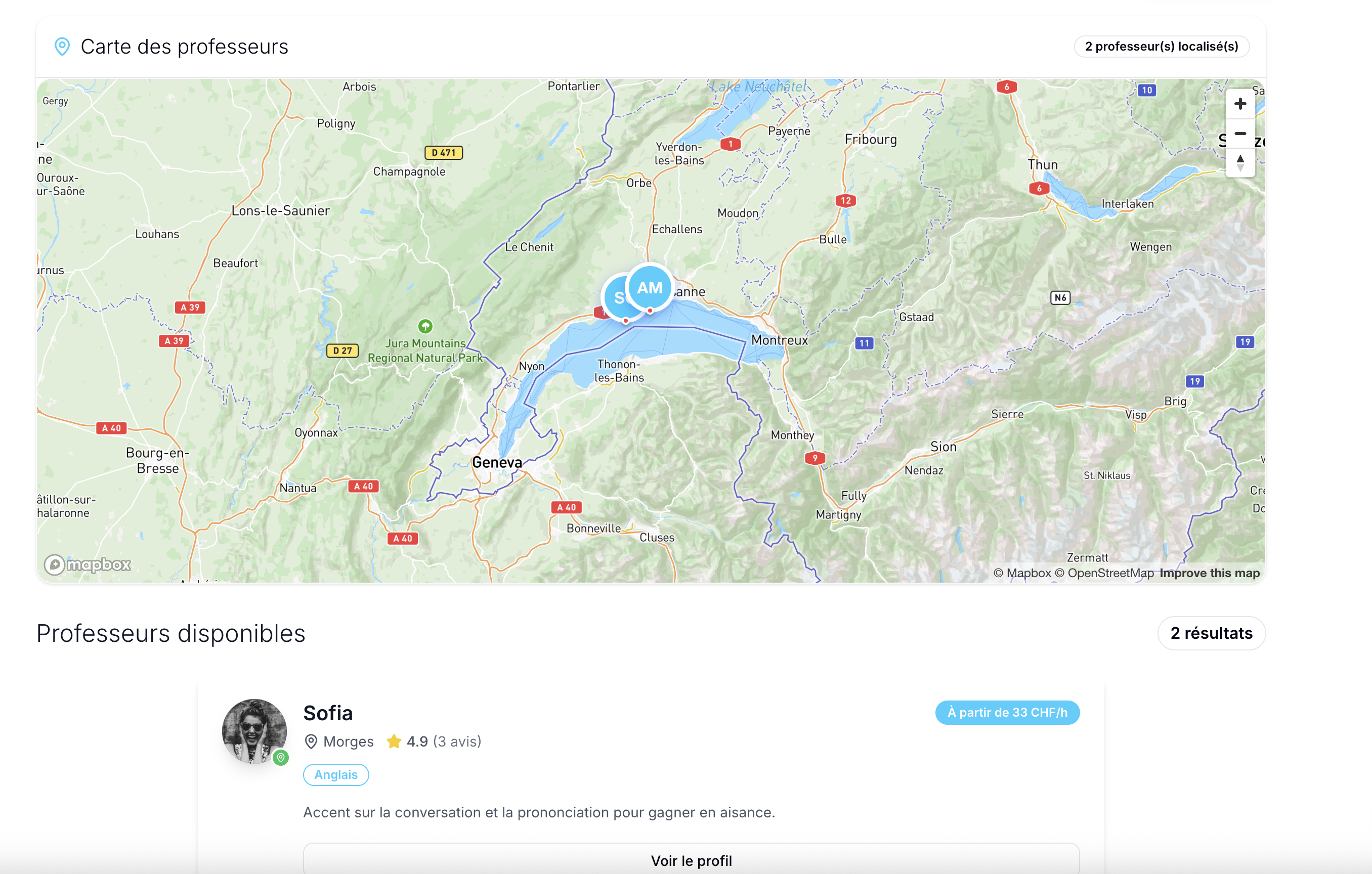 Trouvez votre prof idéal