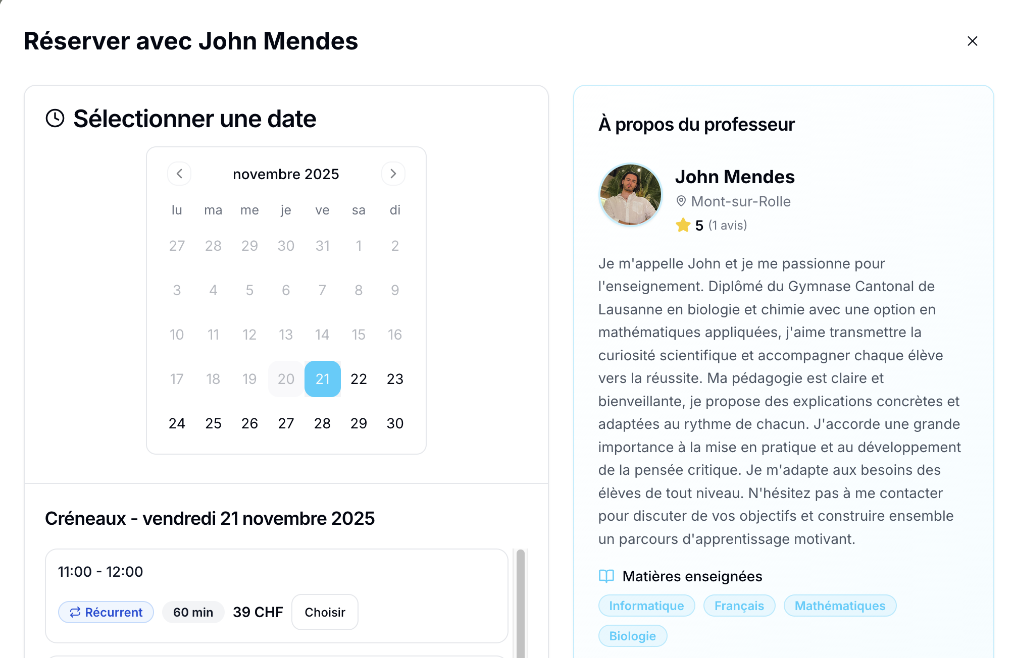 Réservez en quelques clics